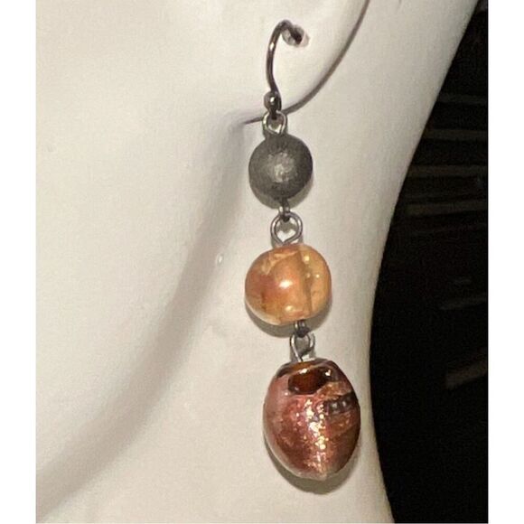 Bundle Sale 3 for $15 | Hand Crafted Glass Bead Dangle Earrings - Picture 3 of 10